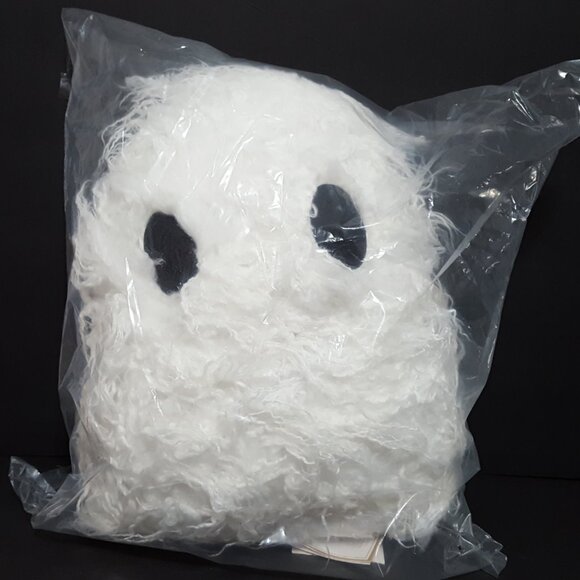NEW Pottery Barn Teen Halloween Ghost Pillow 12" wide x 14" high - Picture 3 of 4